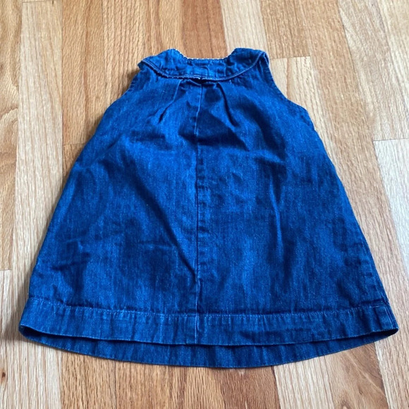 H&M‎ Denim Jumper size 9-12 months Polka Dot Family Pictures Photos Back School - Picture 3 of 9